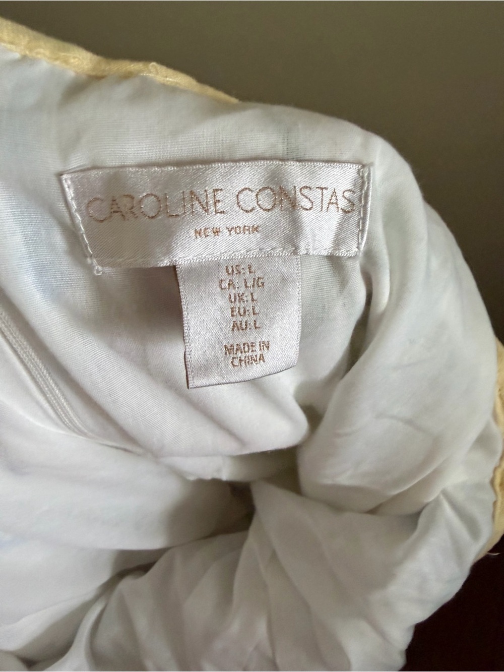 New! Caroline Constas White Midi Dress with Blue, Green & Yellow Floral Print - Picture 5 of 5